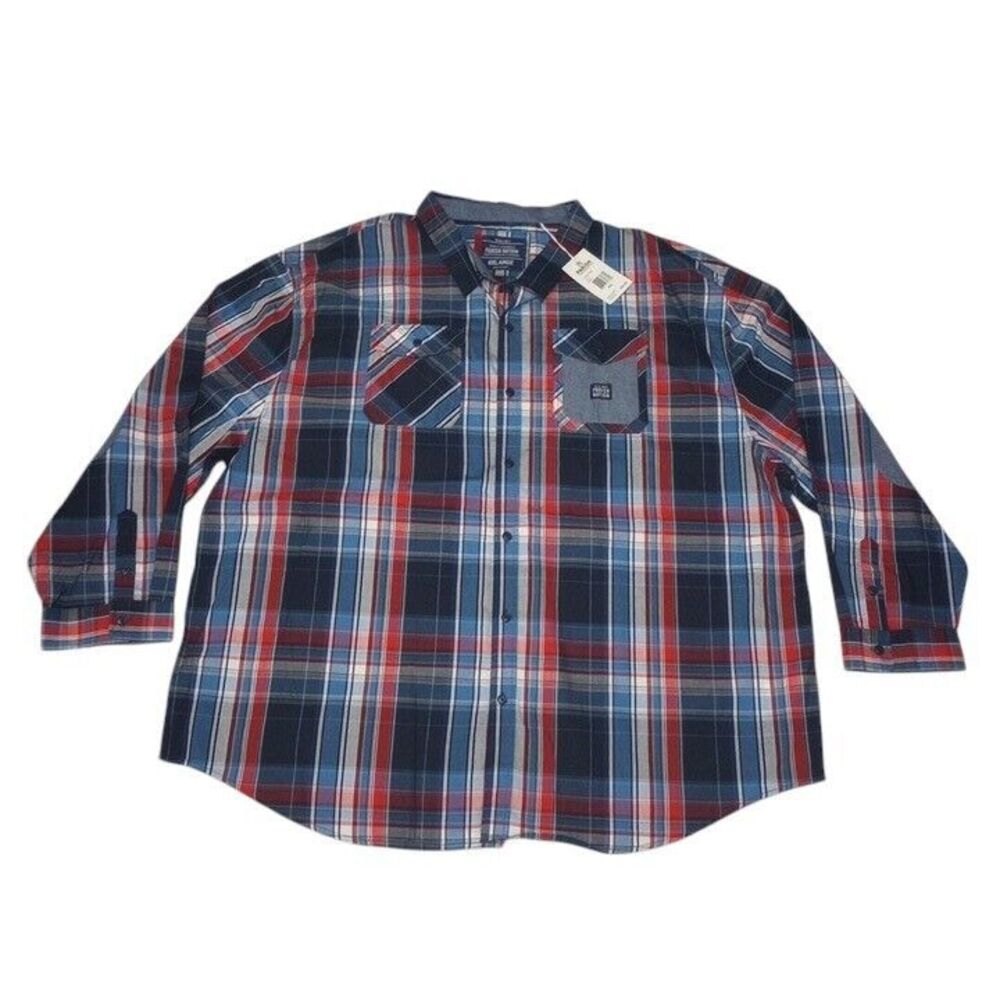 Parish Nation Men's 6XL Shirt New‎ With Tags Button Up Long Sleeve Plaid